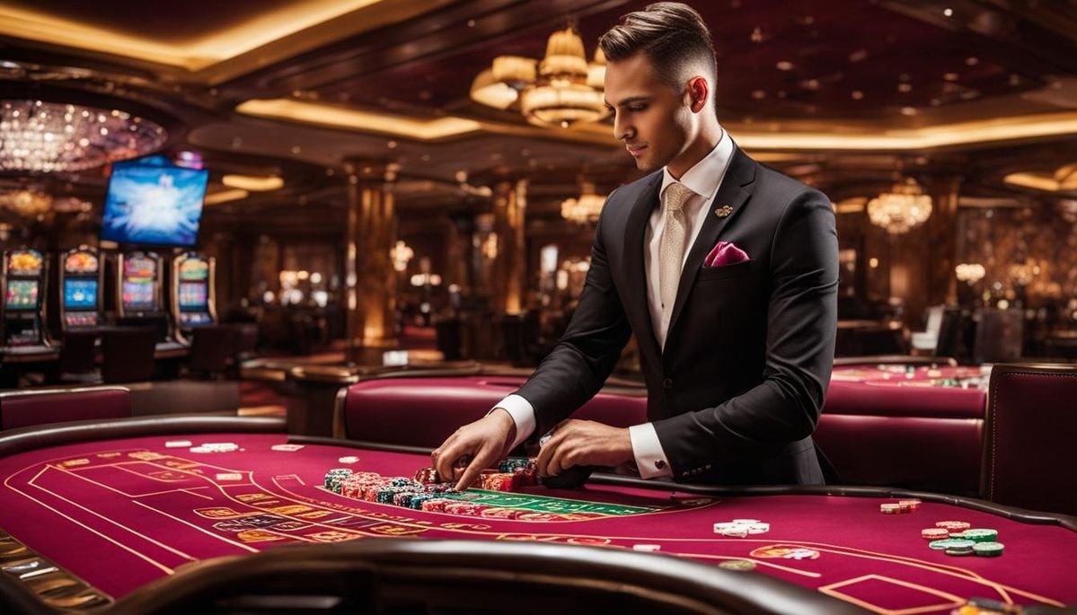 Live dealer in Casino Hold'em studio at tuantogel slot